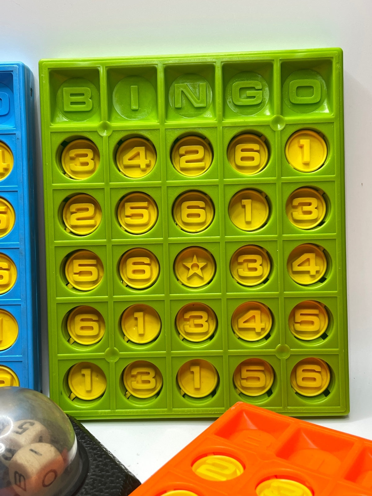 Vintage Bingo Game Set for children with number popper and Four Bingo Boards
