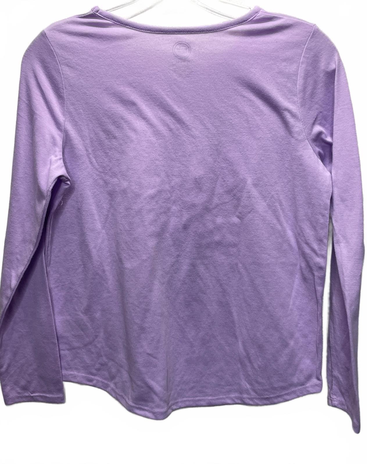 Wonder Nation Purple Long Sleeve Butterfly Graphic Shirt Girls XL (14-16)