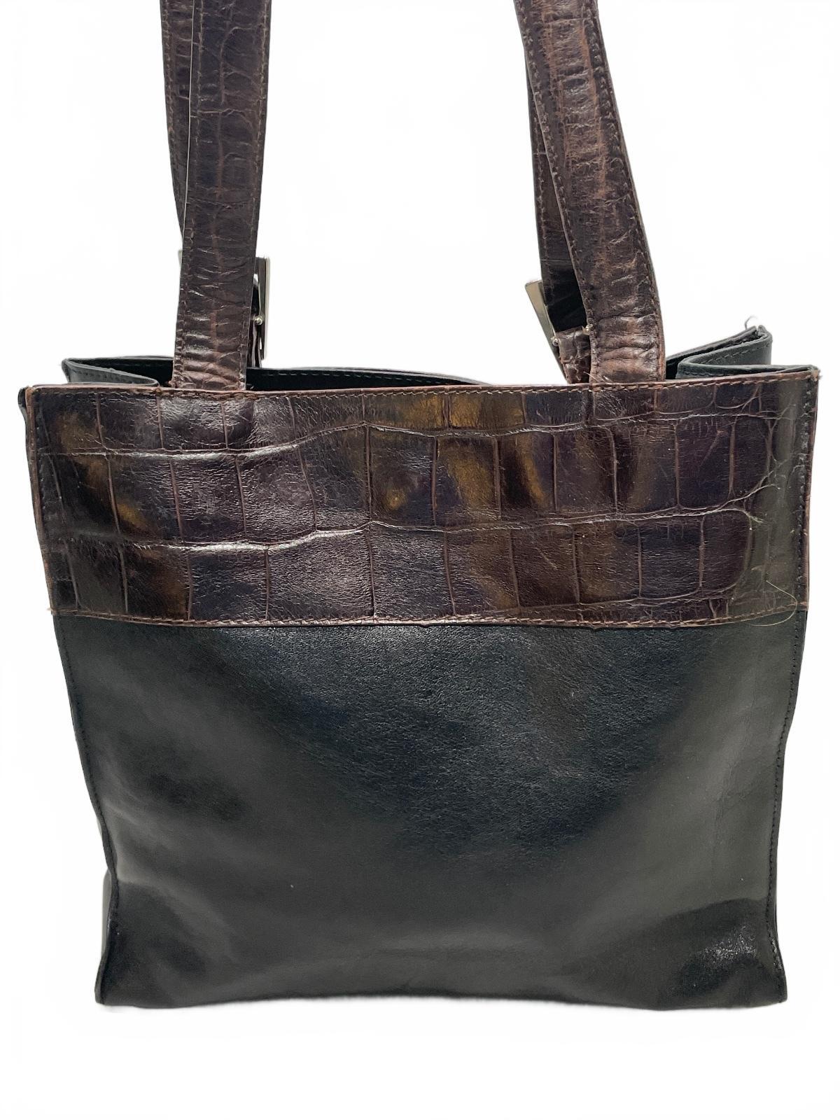 Vintage Harold Powell Genuine Leather Tote Bag Made in Italy 11" x 10" x 4"