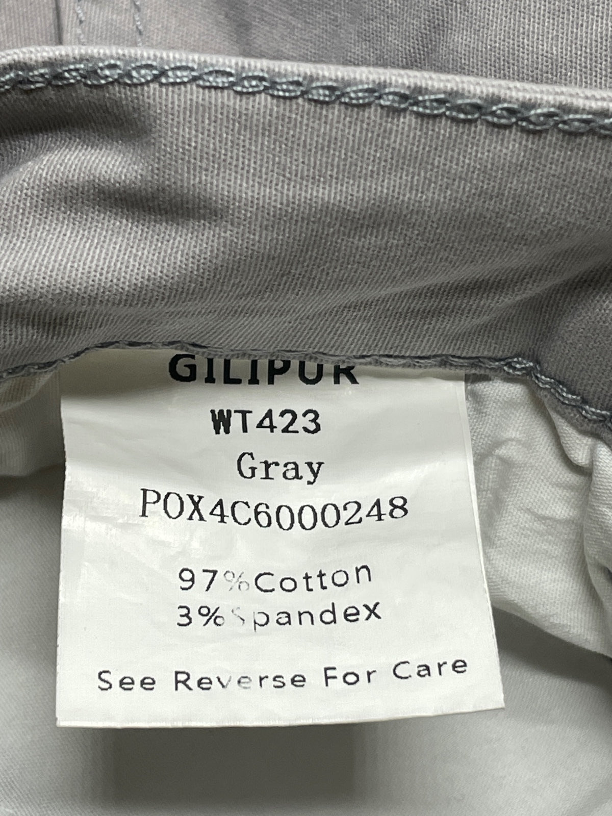 Gilipur Light Gray Cargo Pants XL Cotton Spandex Blend