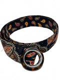 Vera Bradley Paisley Print Fabric Belt with Tortoiseshell Buckle