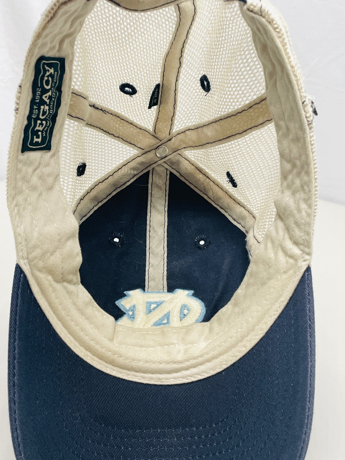 Vintage 1990's Legacy North Carolina Tar Heels Adjustable Mesh Trucker Cap Hat