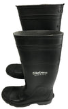LaCrosse Black Rubber Waterproof Work Boots Made in USA Mens 8 Ladies 10