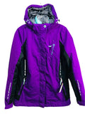 Free Country Winter Ski Coat Purple Black w/Removable Liner Ladies S
