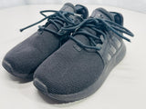 Adidas Sneaker All Black Blackout Mesh Run Shoe Unisex Boys Girls 13K