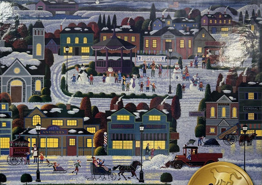 Hometown Collection Limited Edition 1000 Piece Puzzle Heronim Winter Scene