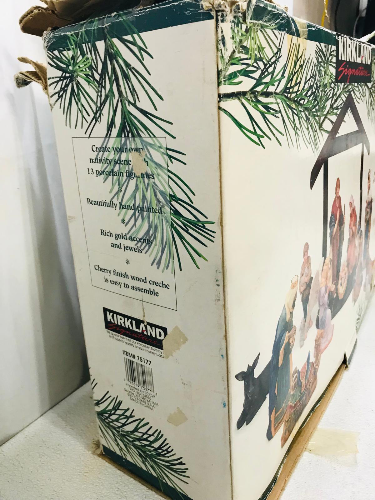 VINTAGE COMPLETE Kirklands Signature 13 PC Nativity Set
