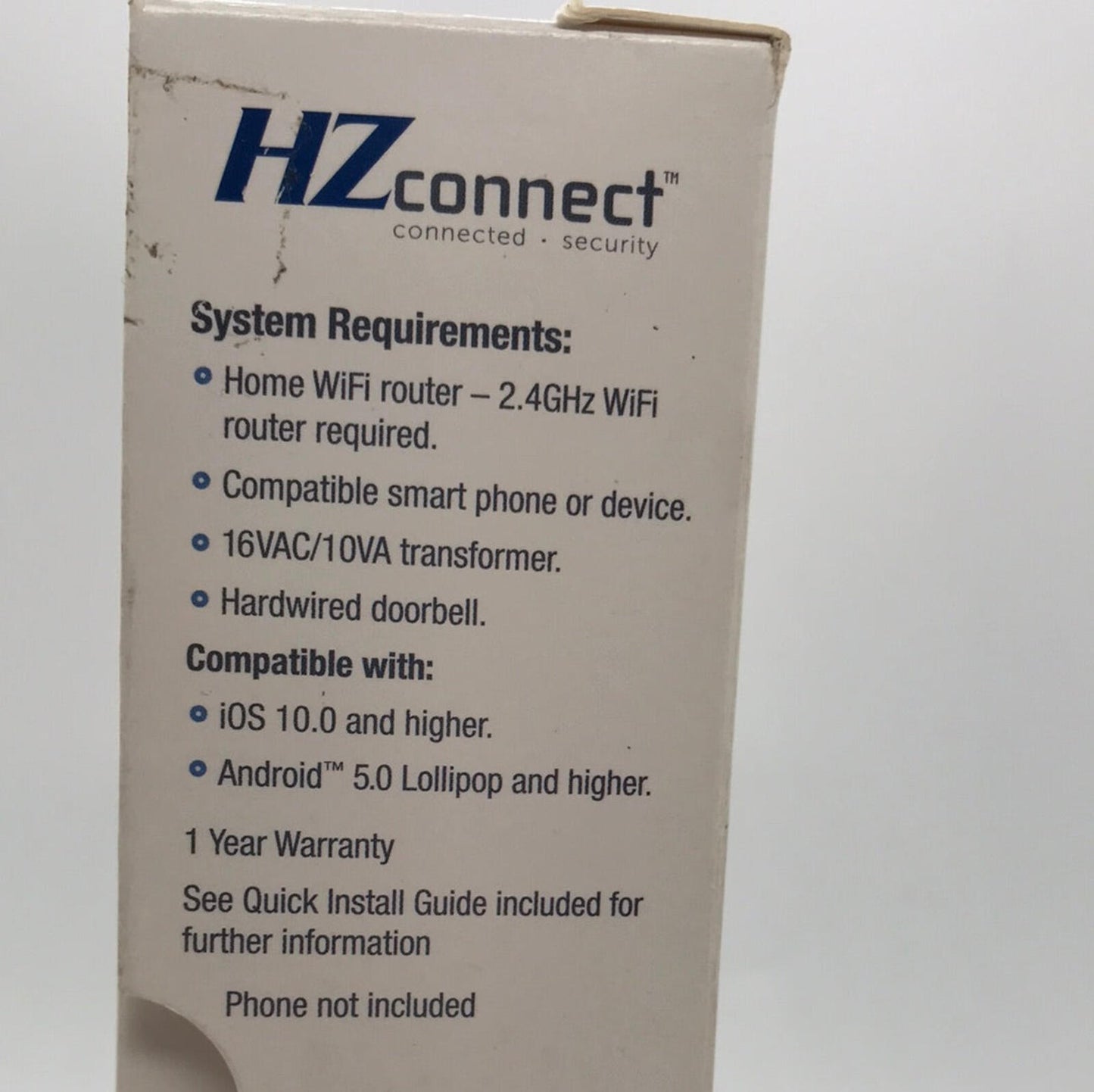 HZconnect Wired HD Video Doorbell with Motion Activation