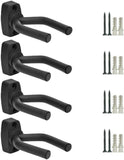 NIP! 4 PC Guitar Mounting Bracket Black with Cushion Arms Wall Mount