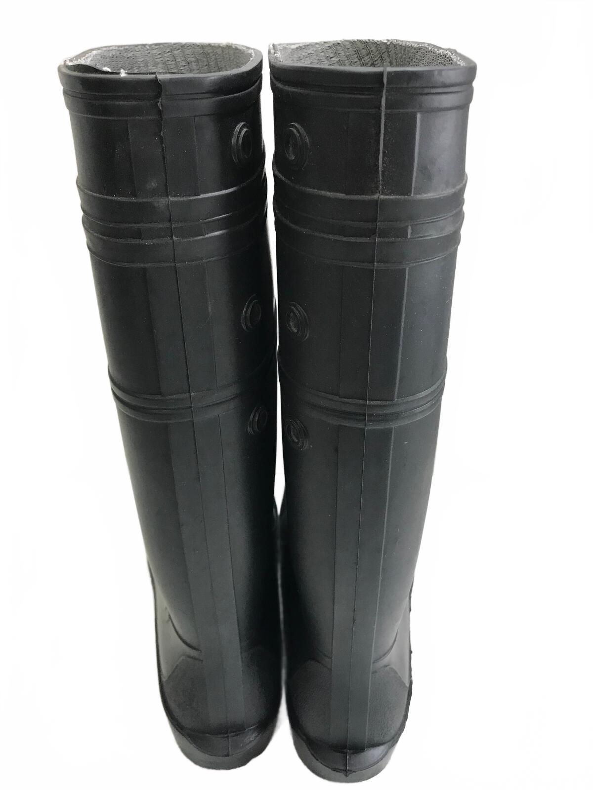 LaCrosse Black Rubber Waterproof Work Boots Made in USA Mens 8 Ladies 10