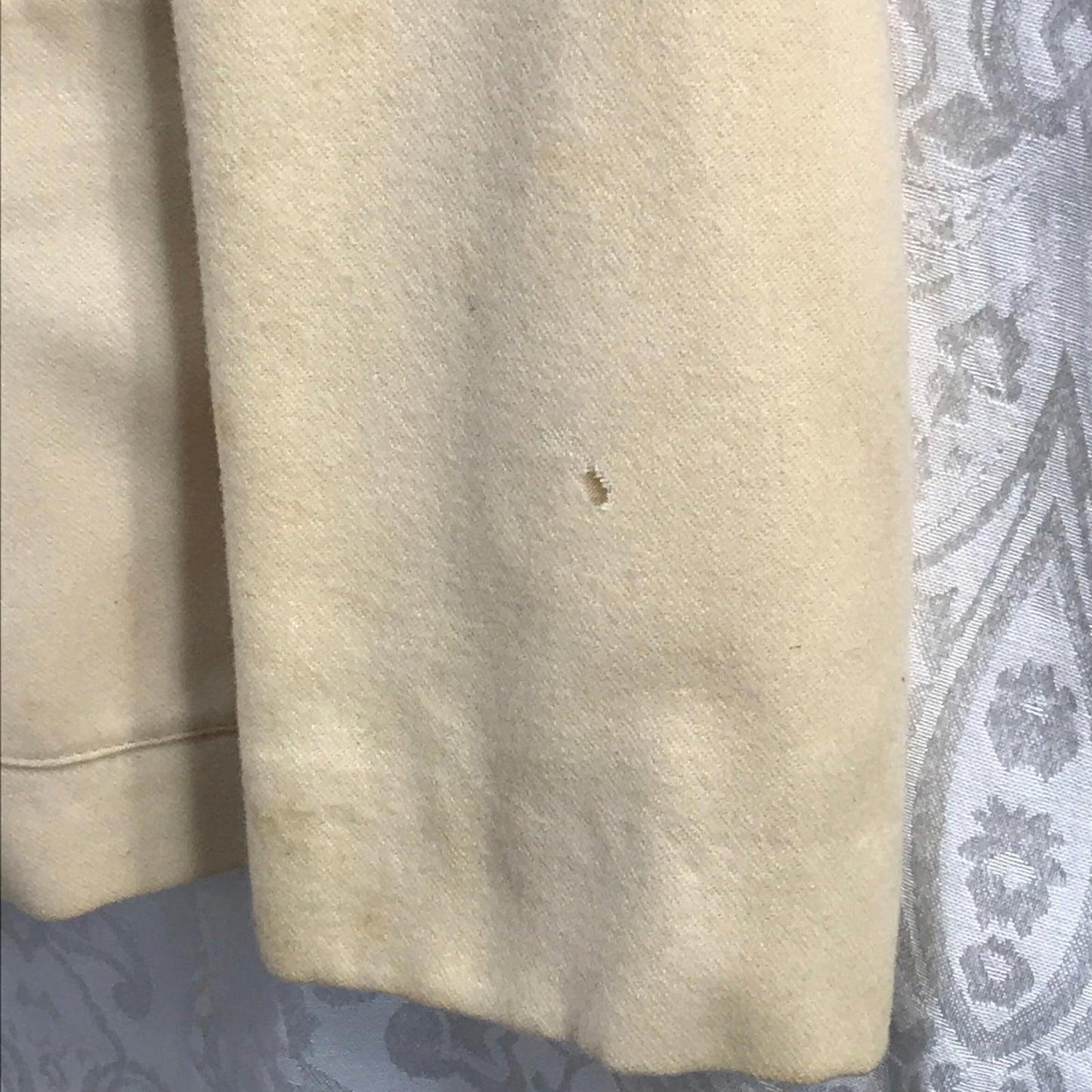 Vintage Duke University Cream Wool Blazer Jacket 1961 Moth Holes Adult SMALL