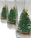 Set of 6 Vintage Christmas Tree Glasses 12 oz Home Interior & Gifts