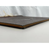 VINTAGE Scrapbook 1950's Hard Leather Bound Textured Indian Chief Head  12x14