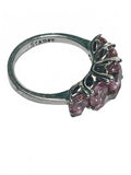 Stauer 925 Sterling Silver Pink Stone Cluster Ring Sterling Silver 925 SIZE 4.5