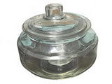 Betta Fish Goldfish Bowl Glass w/ smaller bowl insert for a plant w/lid