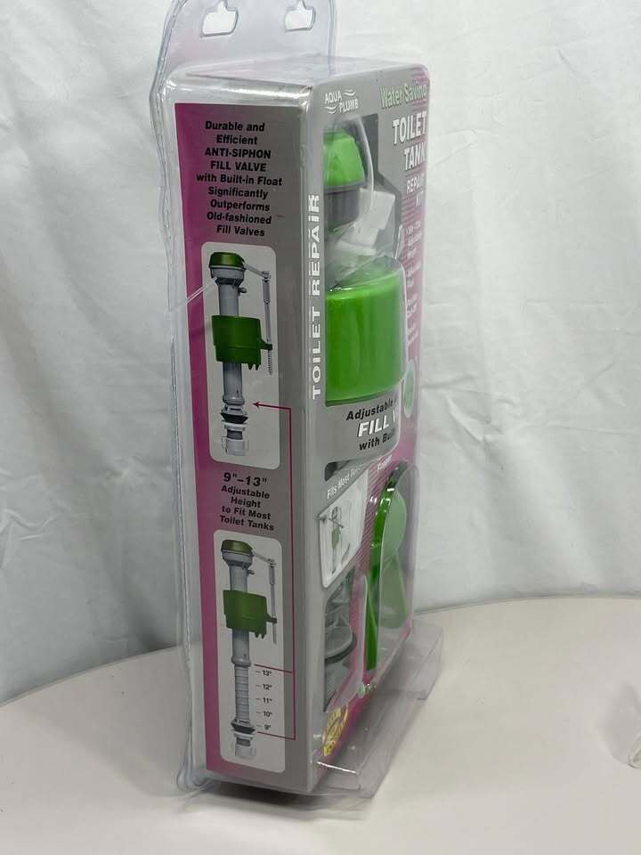 AquaPlumb Water Saving Toilet Tank Repair Kit with Adjustable Fill Valve