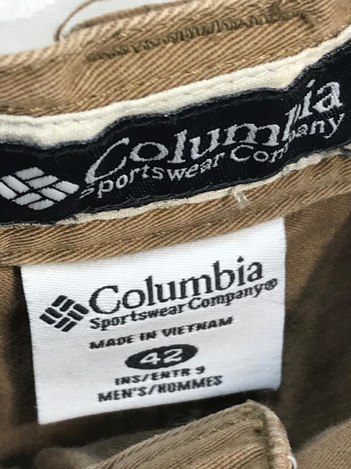 Columbia Khaki Cargo Shorts Mens 42