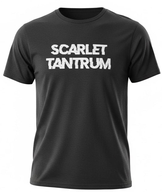 Band tee One Size Scarlet Tantrum Pop Rock Female Musician Black & White Tee