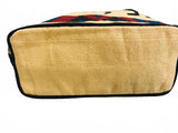 Vintage Style Woven Shoulder Bag with Tribal Kokopelli Design