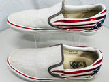 Vans Canvas Classic Slip On 2 Tone US Flag Shoes Mens 10.5