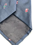 Vintage Neck Tie Robert Talbott for Ed Mitchell Navy Blue Christmas Images