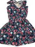 ShoSho girls dress blue floral frilly tank size 10