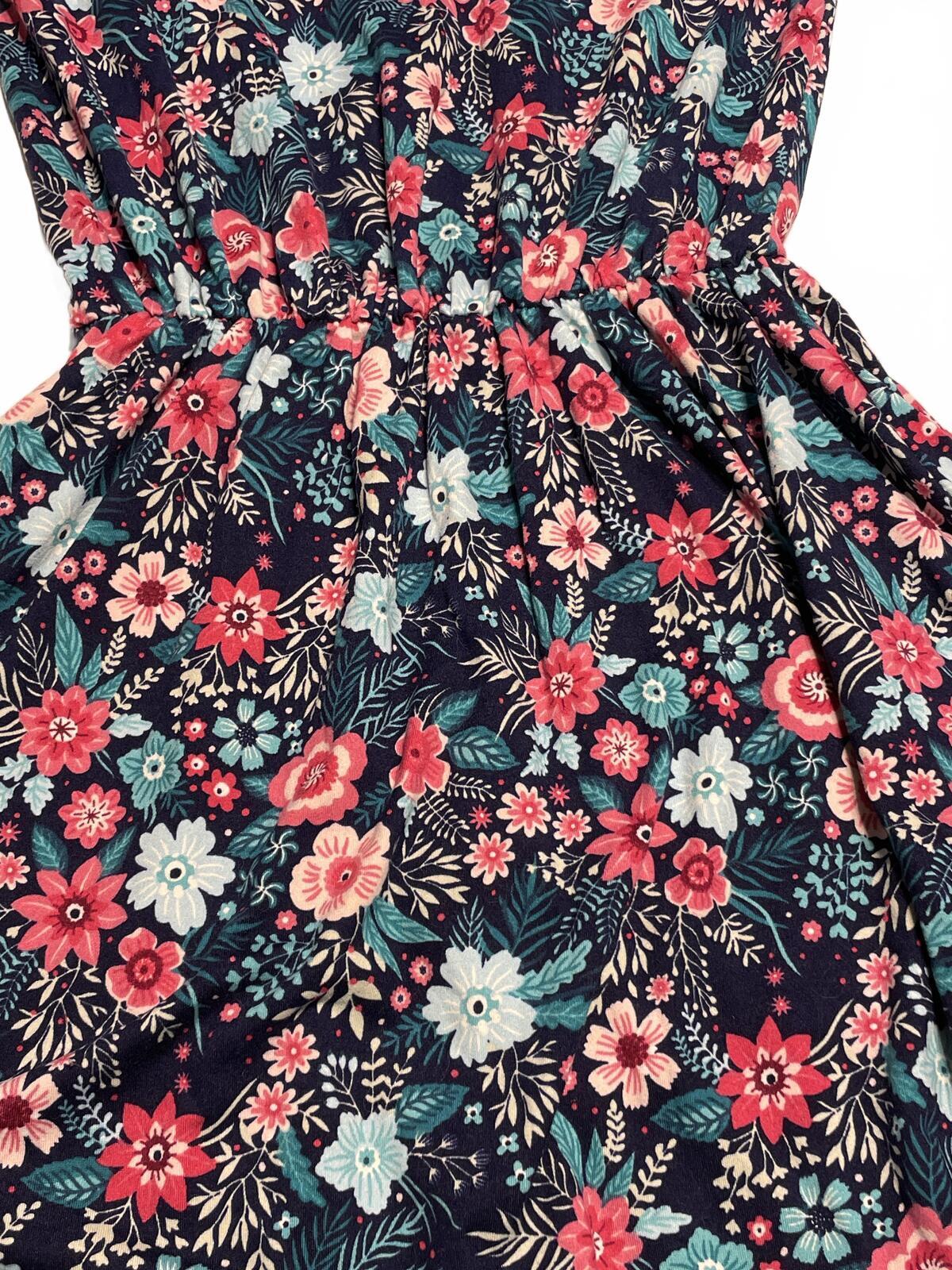 ShoSho girls dress blue floral frilly tank size 10