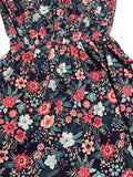 ShoSho girls dress blue floral frilly tank size 10