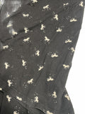 Old Navy girls dress black with white unicorns three-quarter sleevesize 10/12