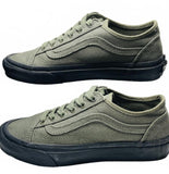 Vans Olive Green Canvas Sneakers with Unique Camouflage Removeable Sole Men's 6