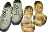Vans Olive Green Canvas Sneakers with Unique Camouflage Removeable Sole Men's 6
