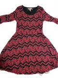Speechless dress black and red lace girls 10 three-quarter sleeve missing belt