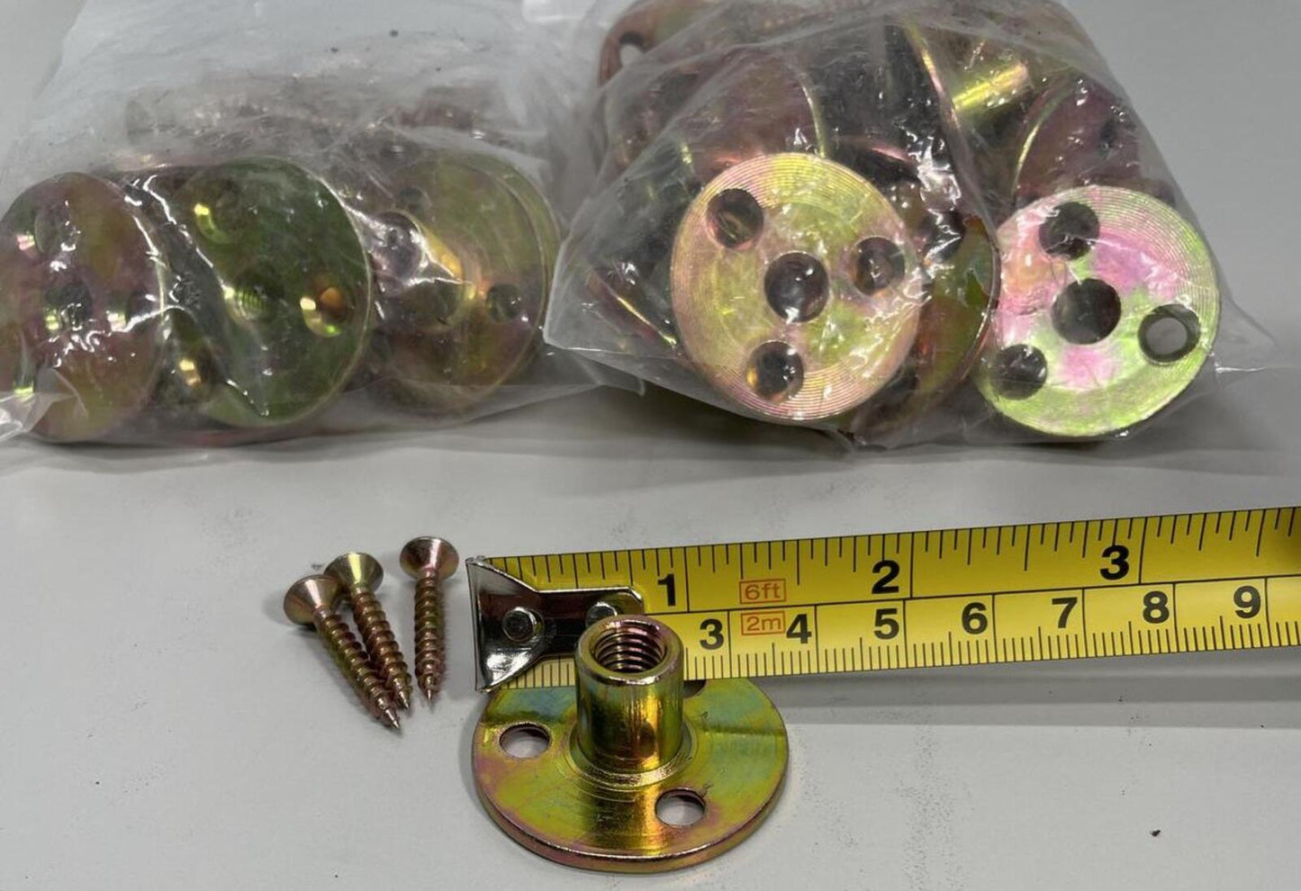 Metal Threaded Base Plate M8 T-Nut with Screws - Hardware Fastener Set