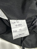 NEW! Madison James Formal Evening Gown Black V-Neck Top with Ivory Satin Skirt SZ 10