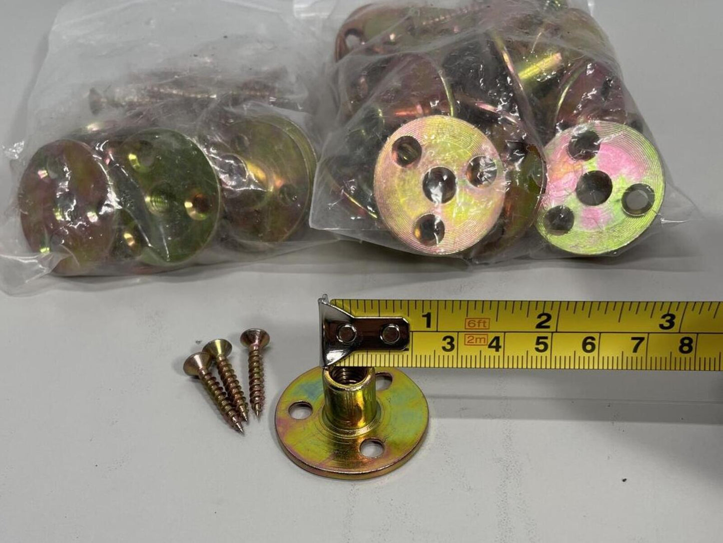 Metal Threaded Base Plate M8 T-Nut with Screws - Hardware Fastener Set